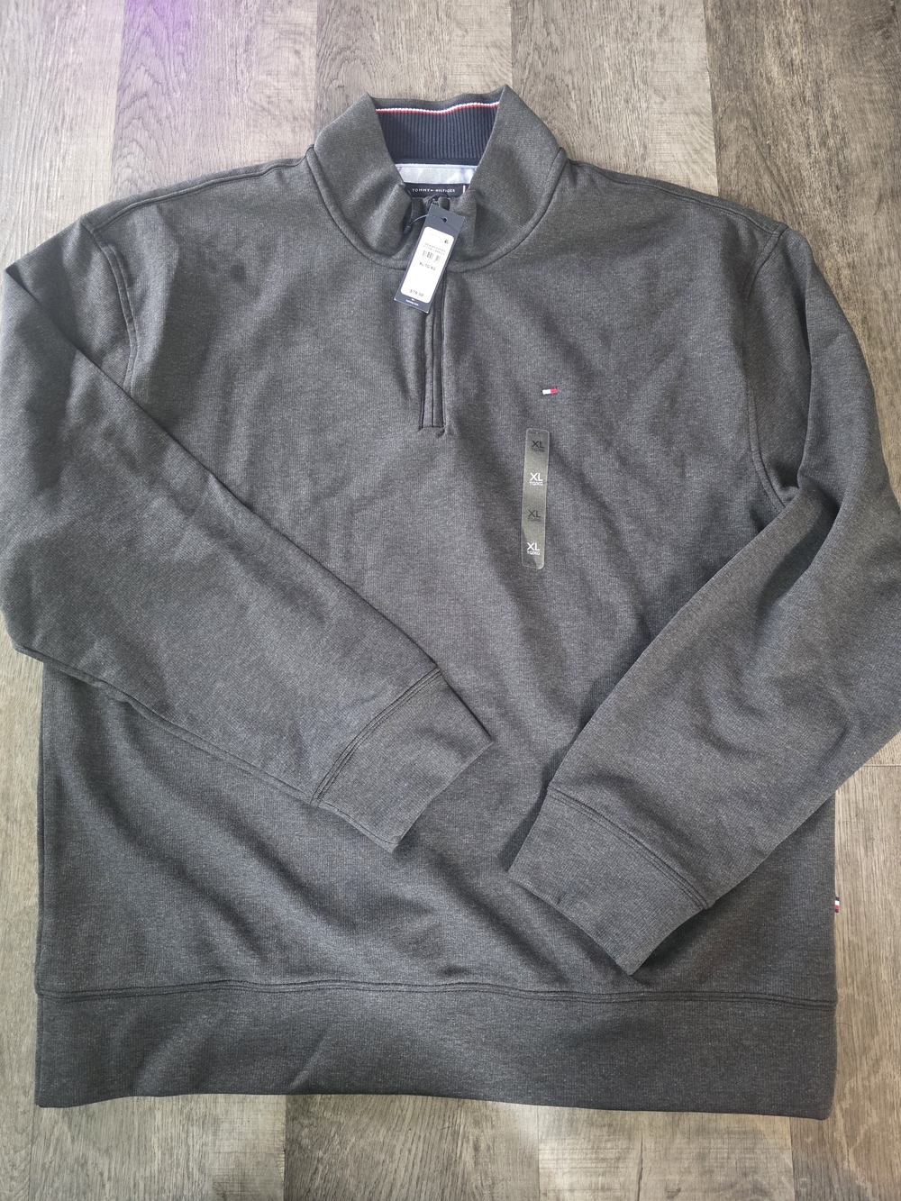 Tommy Hilfiger Men's Dark Charcoal Half-Zip Pullover